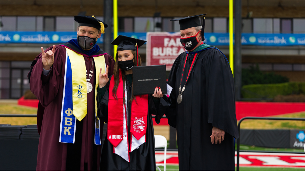 A-State Holds 2020 Fall Graduation Sunday Morning in Stadium