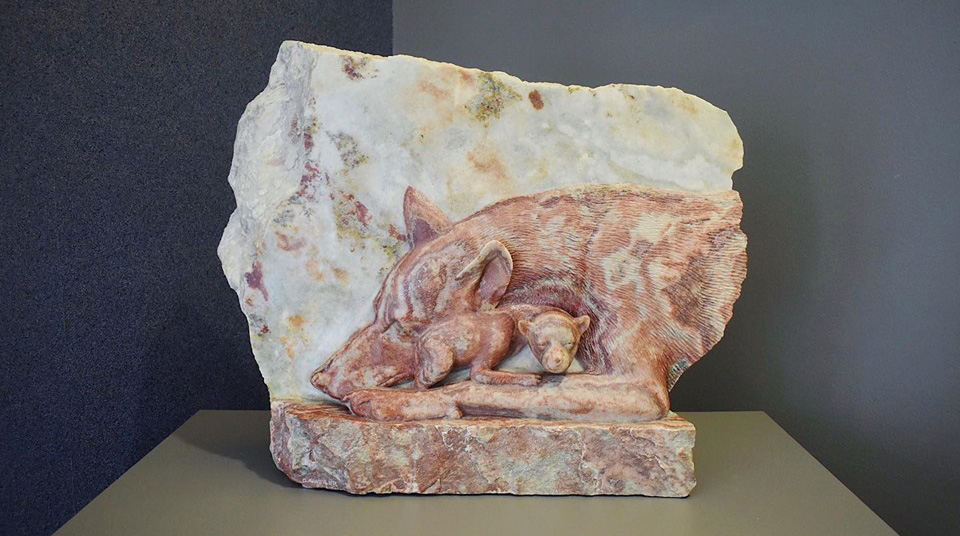 ‘Just Settling In’ Sculpture Debuts at A-State To Promote American Red Wolf Conservation