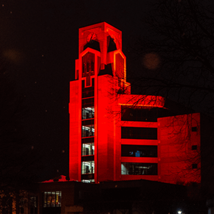 Ellis Library Lighting for Graduating Students Continues A-State Commencement Tradition