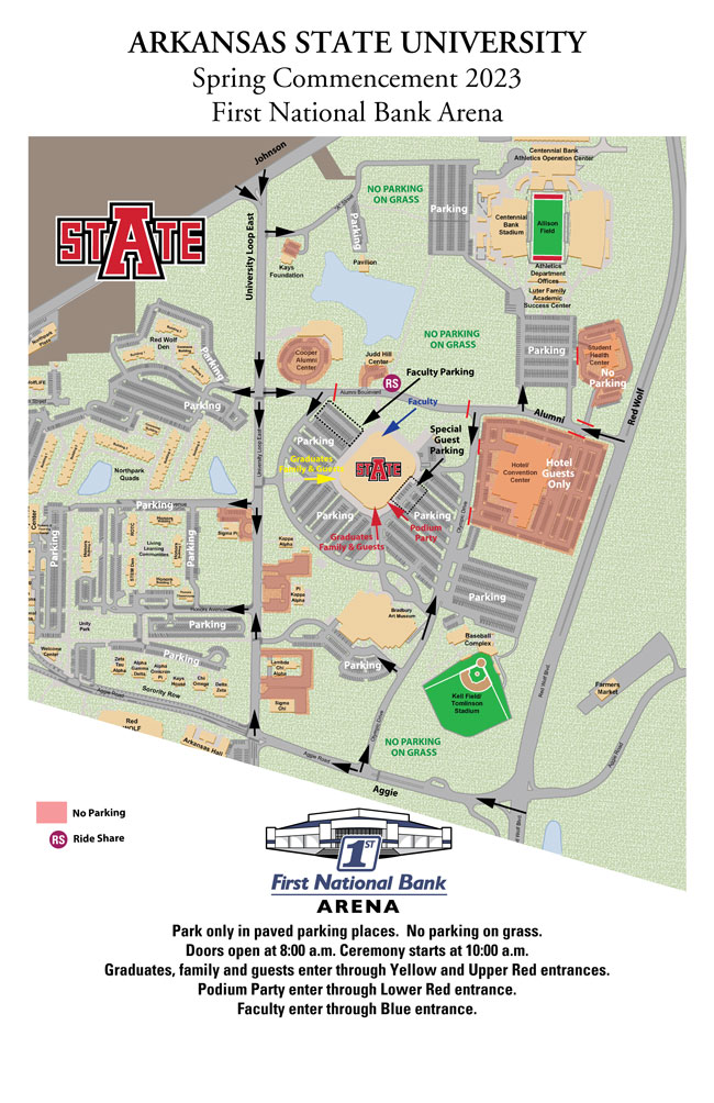 A-State Parking Plan for Saturday Commencement Ceremonies