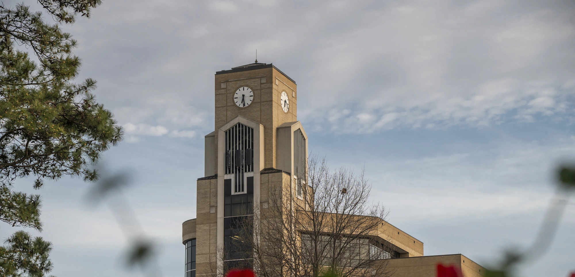Outside of the Dean B. Ellis Library.