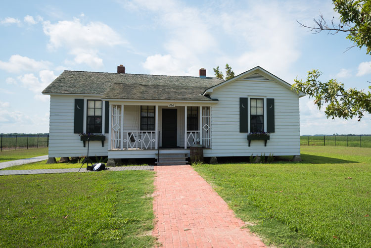 White house in a field